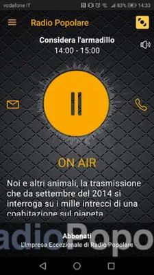 Radio Popolare android App screenshot 3