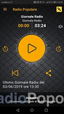 Radio Popolare android App screenshot 7